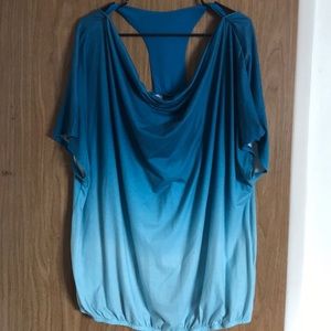 Turquoise ombré shirt